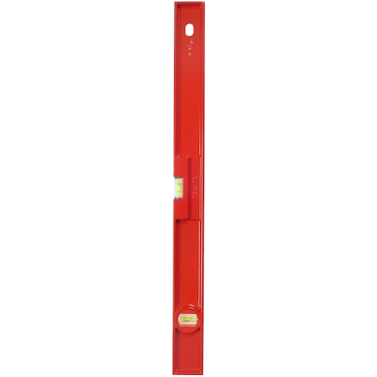 STANLEY 1-42-253 red spirit level, photography, front angle on white background