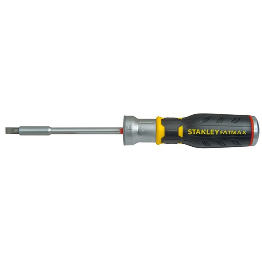 Stanley FatMax screwdriver with a black and yellow handle and metal shaft, shown against a white background.