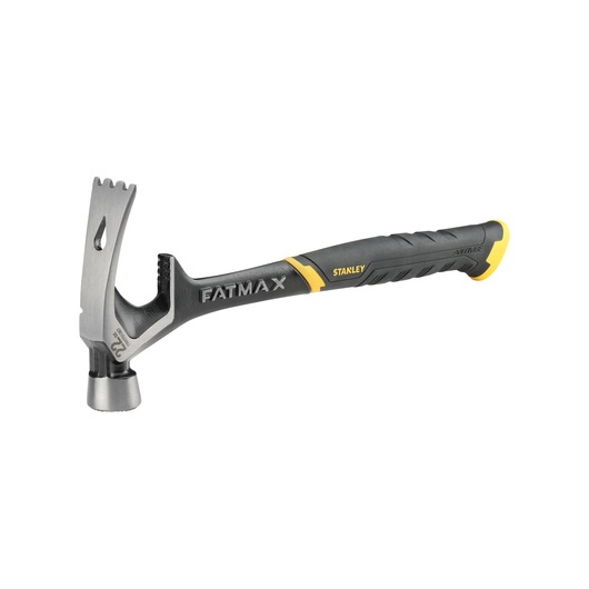 Stanley FatMax claw hammer with black and yellow handle, suitable for construction or carpentry tasks.