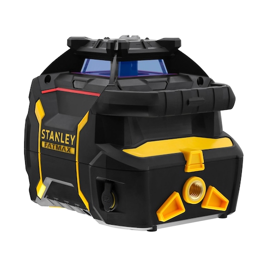 STANLEY FATMAX black and yellow laser level tool for precise alignment in construction and photography.