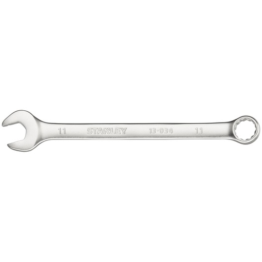 STANLEY FMMT13034-0 combination wrench silver finish, straight view on white background.