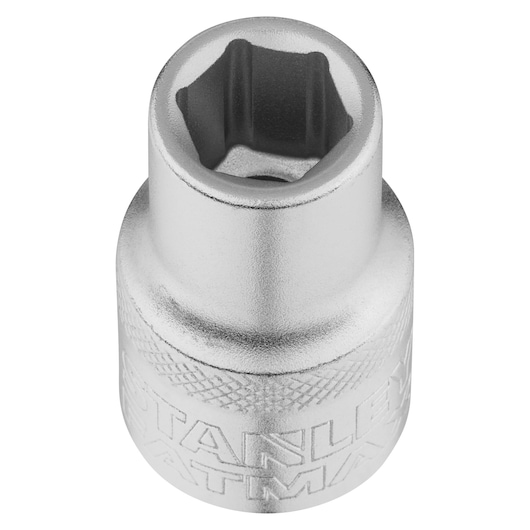 STANLEY FMMT17230-0 socket tool, silver finish, photo from above on white background.