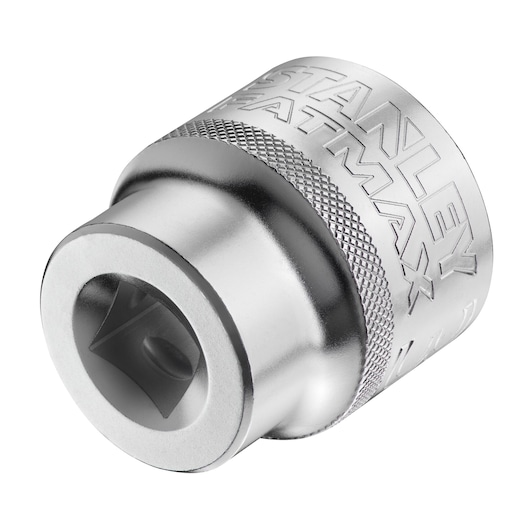 STANLEY FMMT17245-0 silver socket photography, close-up angle on white background