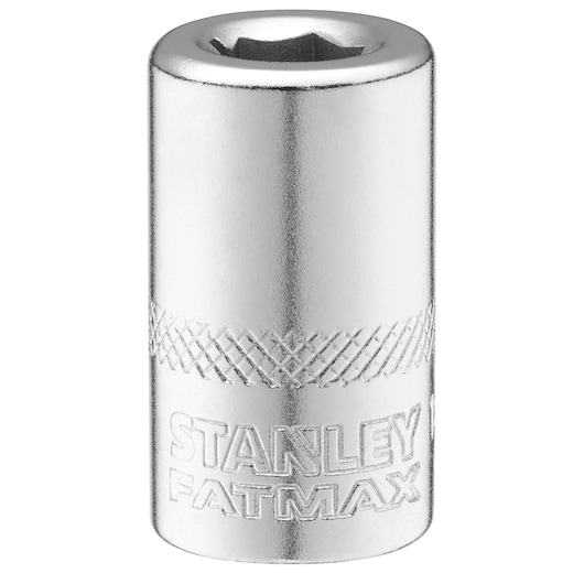 STANLEY FMMT18007-0 socket, chrome finish, photographed upright on white background.