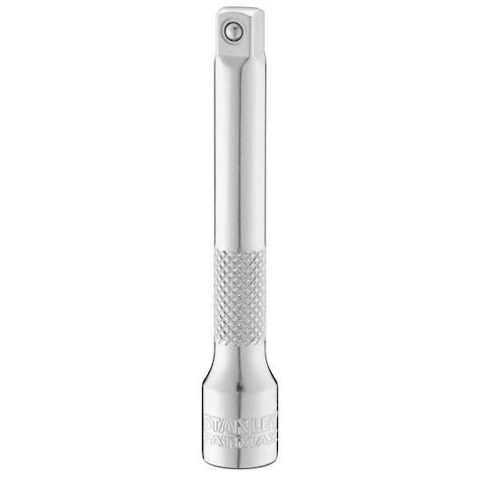 STANLEY FMMT25125-0 socket extension bar, silver, photography, front angle on white background.