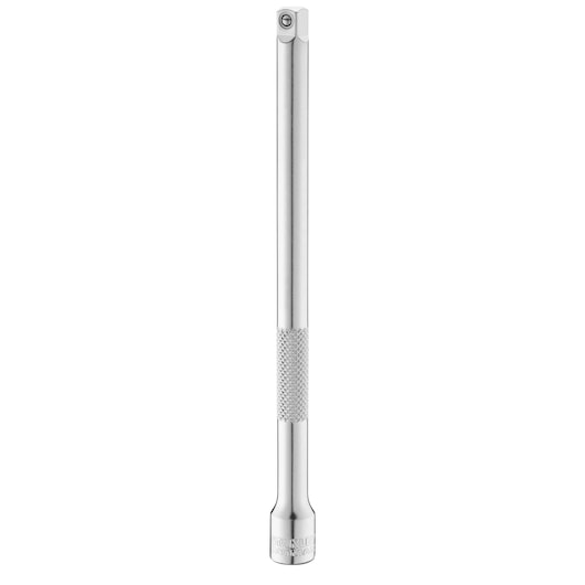STANLEY FMMT25126-0 chrome extension bar tool, cylindrical with knurled grip, product photography on white background.