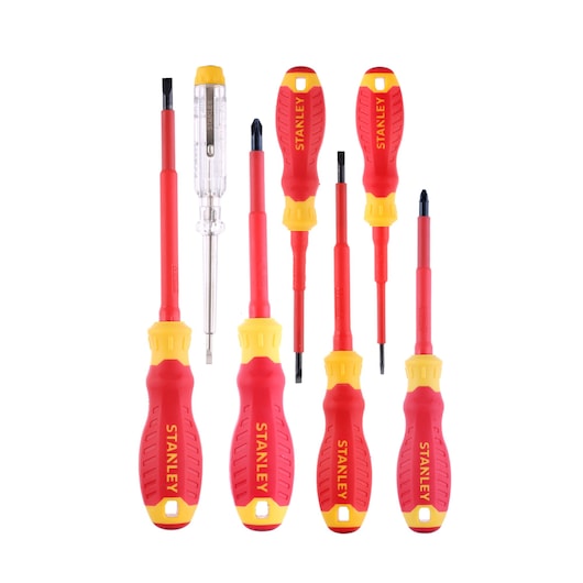 Zestaw wkrętaków płaskich i testerów STANLEY® FATMAX® VDE (7 szt.)