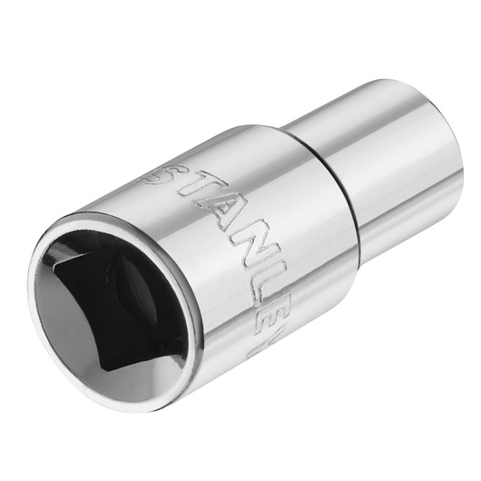 STANLEY STMT86111-0 chrome socket, close-up photo on white background.