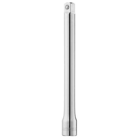 STANLEY STMT86207-0 chrome extension bar for socket wrench, photographed vertically on white background.