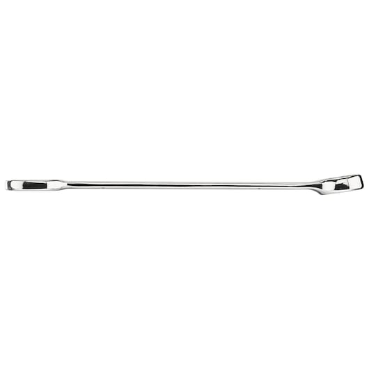STANLEY STMT95911-0 chrome pry bar tool, photographed on white background, side view.