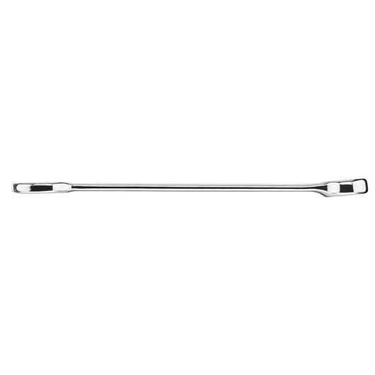 STANLEY STMT95912-0 polished chrome double box wrench, straight angle, tool photography.